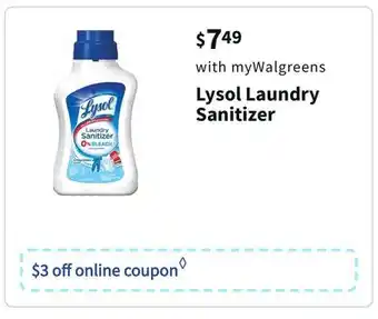 Walgreens Lysol laundry sanitizer offer