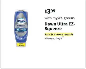Walgreens Dawn ultra ez- squeeze offer