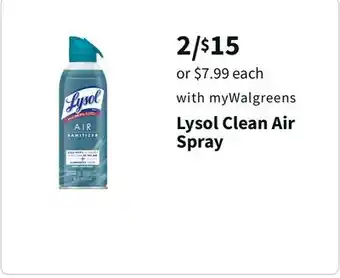 Walgreens Lysol clean air spray offer