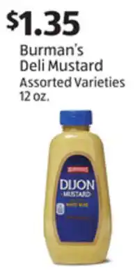 Aldi Burman's deli mustard offer