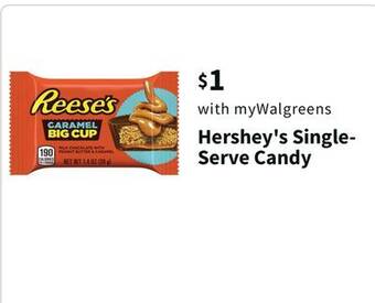 Walgreens Hershey's single- serve candy offer