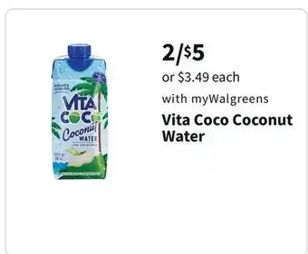Walgreens Vita coco coconut water offer