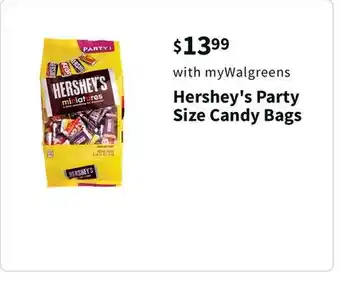 Walgreens Hershey's party size candy bags offer