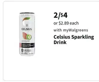 Walgreens Celsius sparkling drink offer