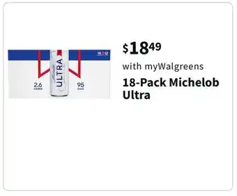Walgreens 18-pack michelob ultra offer