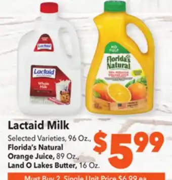 Vallarta Supermarkets Lactaid milk offer