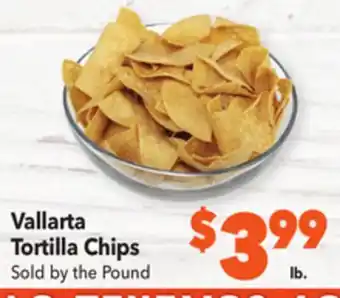 Vallarta Supermarkets Vallarta tortilla chips offer