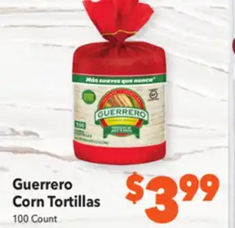 Vallarta Supermarkets Guerrero corn tortillas offer
