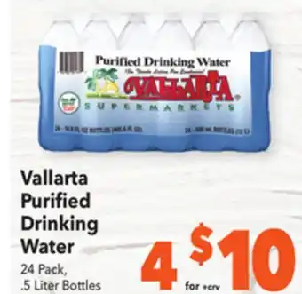Vallarta Supermarkets Vallarta purifi ed drinking water offer