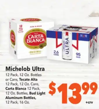 Vallarta Supermarkets Michelob ultra offer