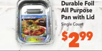 Vallarta Supermarkets Durable foil all purpose pan with lid offer