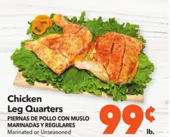 Vallarta Supermarkets Chicken leg quarters / piernas de pollo con muslo marinadas y regulares offer