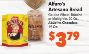 Vallarta Supermarkets Alfaro's artesano bread offer