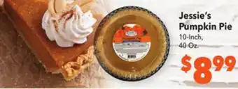 Vallarta Supermarkets Jessie's pumpkin pie offer