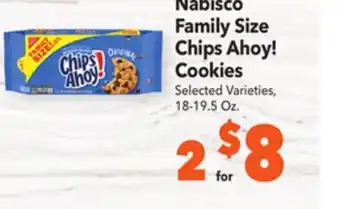 Vallarta Supermarkets Nabisco family size chips ahoy! cookies offer