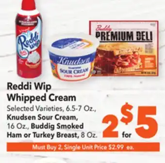 Vallarta Supermarkets Reddi wip whipped cream offer