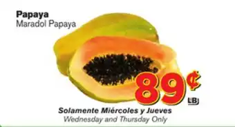 El Super Fresh Maradol papaya offer