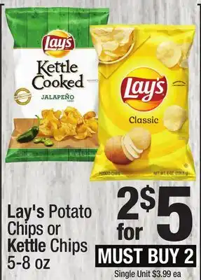 Super King Markets Lay's potato chips or kettle chips offer