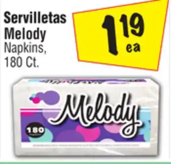 El Super Melody napkins offer