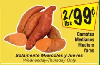 El Super Medium yams offer