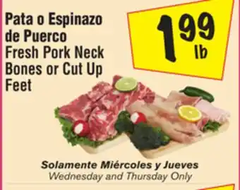 El Super Fresh pork neck bones or cut up feet offer