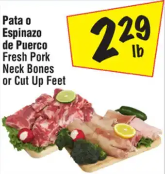 El Super Fresh pork neck bones or cut up feet offer