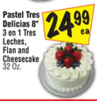 El Super Tres leches, flan and cheesecake offer