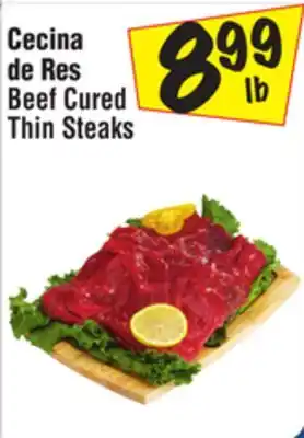 El Super Beef cured thin steaks offer