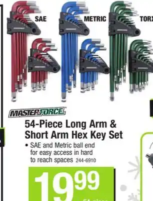 Menards Masterforce sae/metric/torx l-wrench hex key set - 54 piece offer