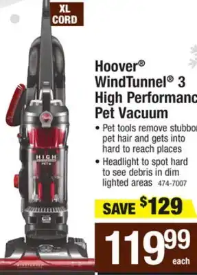 Menards Hoover windtunnel 3 high performance pet upright vacuum offer