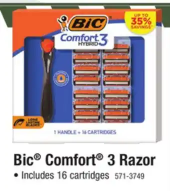 Menards Bic comfort 3 hybrid razor and razor blade refills - 1 ct + 16 ct offer