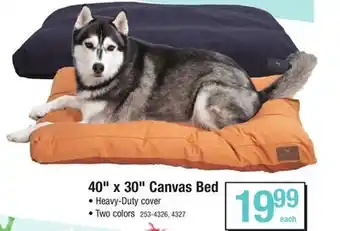 Menards 40 x 30 charcoal canvas pet bed offer