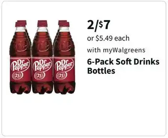 Walgreens 6-pack soft drinks bottles offer