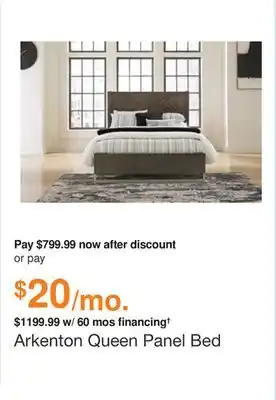 Ashley Furniture Arkenton queen panel bed offer