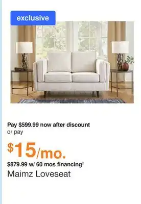 Ashley Furniture Maimz loveseat offer