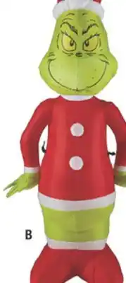 The Home Depot 4' led pre-lit inflatable grinch offer