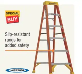 The Home Depot Werner 6' fiberglass step ladder, type ia offer