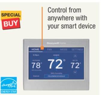 The Home Depot Honeywell home smart color thermostat offer