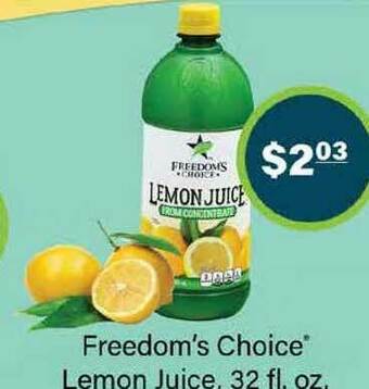 Commissary Freedom's Choice Lemon Juice offer