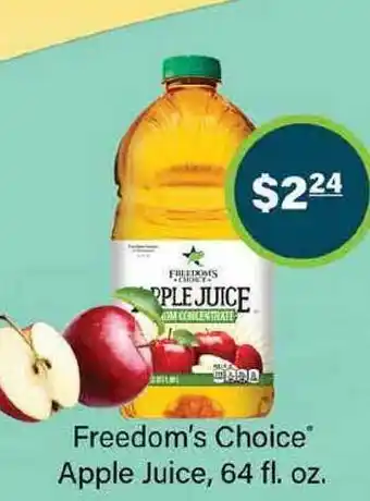 Commissary Freedom's Choice Apple Juice offer