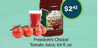 Commissary Freedom's Choice Tomato Juice offer