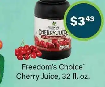 Commissary Freedom's Choice Cherry Juice offer