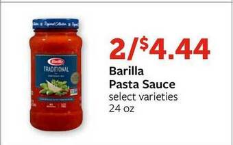 Fareway Barilla Pasta Sauce offer
