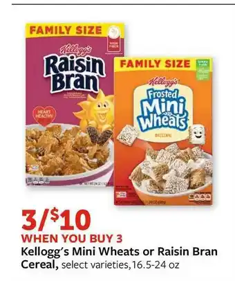 Fareway Kellogg's Mini Wheats Or Raisin Bran Cereal offer
