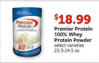 Fareway Premier Protein 100% Whey Protein Powder offer