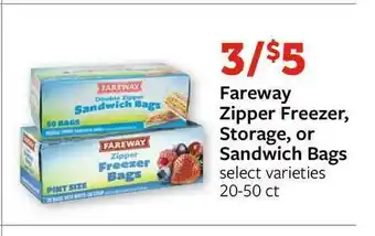 Fareway Fareway Zipper Freezer, Storage, Or Sandwich Bags offer