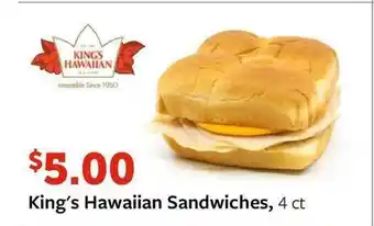 Fareway King's Hawaiian Sandwiches offer