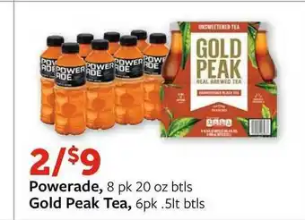Fareway Powerade, Gold Peak Tea offer