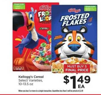 Food 4 Less Kellogg's Cereal offer