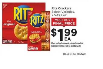 Food 4 Less Ritz Crackers offer